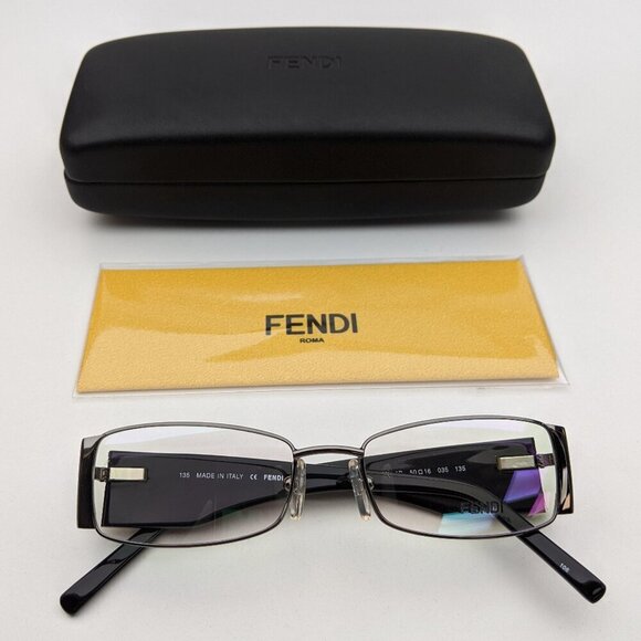 ?️Made in Italy! Fendi F923R Gunmetal Eyeglasses 50/16 135 | EUBOX21?️ main image 11